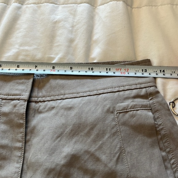 Cos Wide Leg Linen Blend Cargo Pants Tan Color Size 4 Effortless Casual Summer - Picture 8 of 11